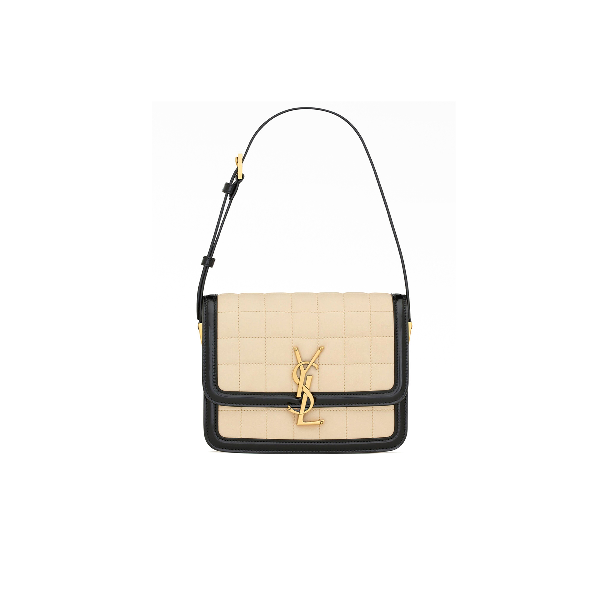 YSL SOLFERINO SMALL IN QUILTED NUBUCK SUEDE AND BRUSHED LEATHER 739139AAB6Z9289 (18.5*14*6cm)